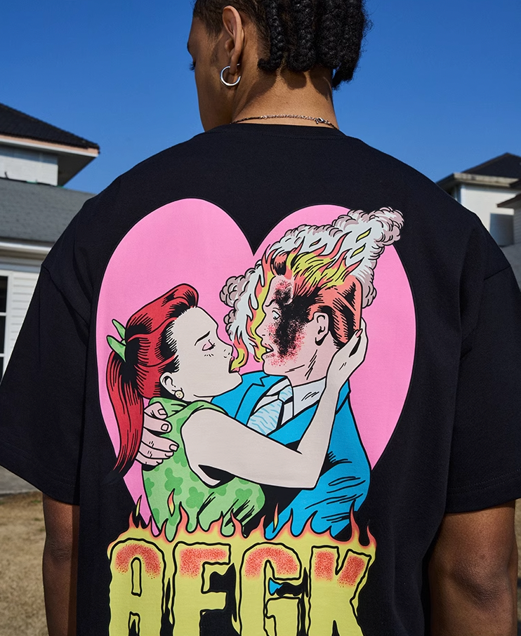 AFGK Hot Love Flame Logo Printing Tee
