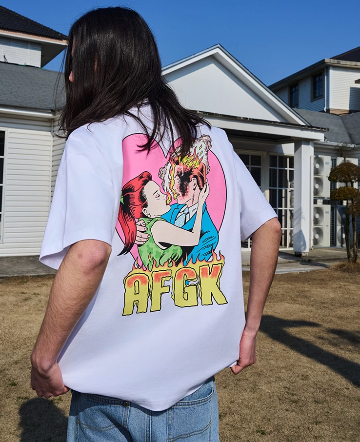 AFGK Hot Love Flame Logo Printing Tee