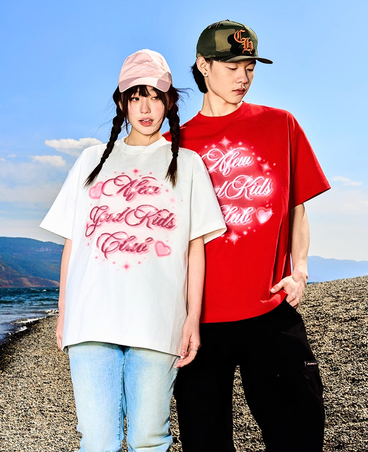 AFGK Swoosh Letter Love Print Tee