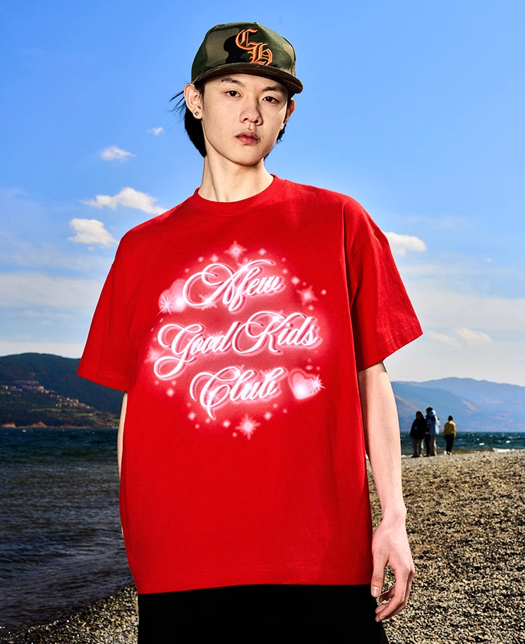 AFGK Swoosh Letter Love Print Tee