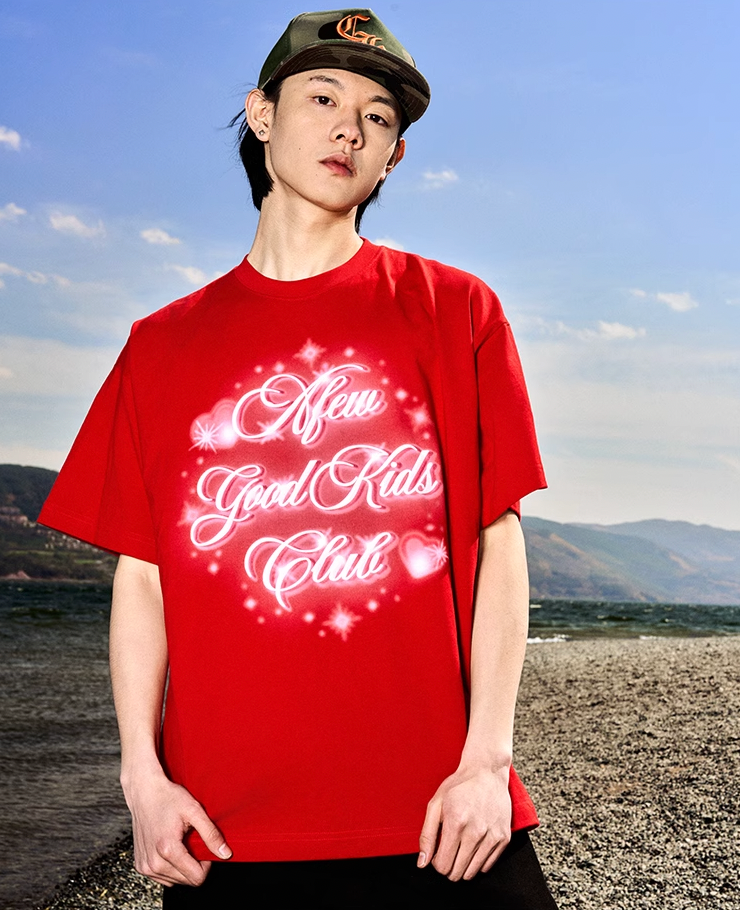 AFGK Swoosh Letter Love Print Tee