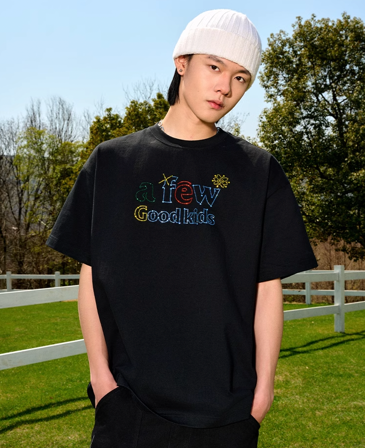 AFGK Neon Stars Hot Diamond Ring Logo Tee