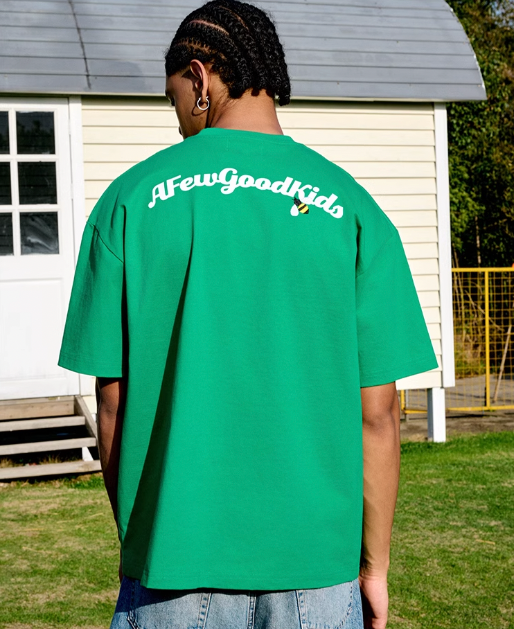 AFGK Floral Letter Embroidery Tee