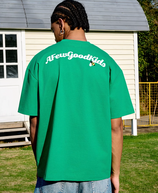 AFGK Floral Letter Embroidery Tee