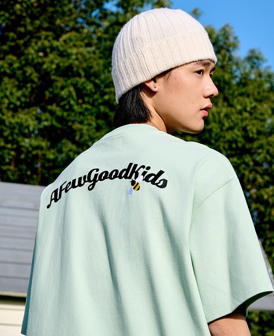 AFGK Floral Letter Embroidery Tee