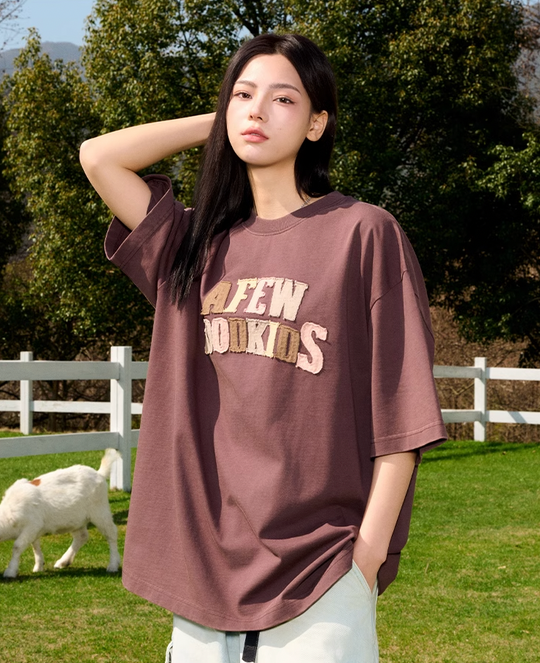 AFGK Washed Patch Letters Logo Tee