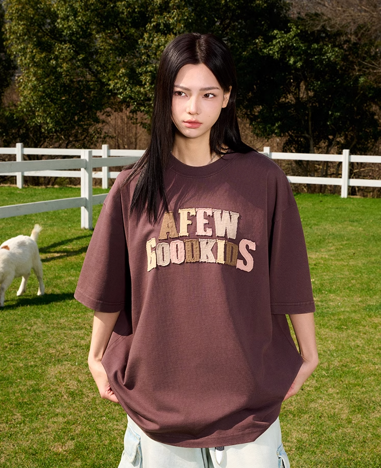 AFGK Washed Patch Letters Logo Tee