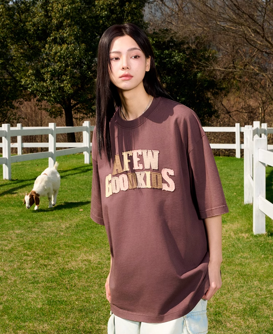 AFGK Washed Patch Letters Logo Tee