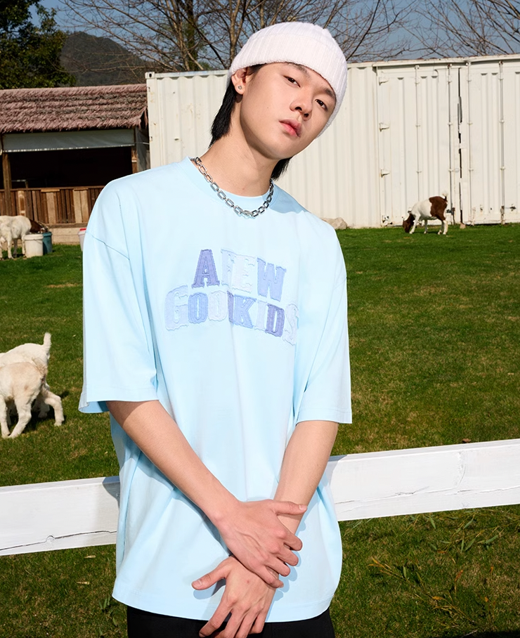 AFGK Washed Patch Letters Logo Tee