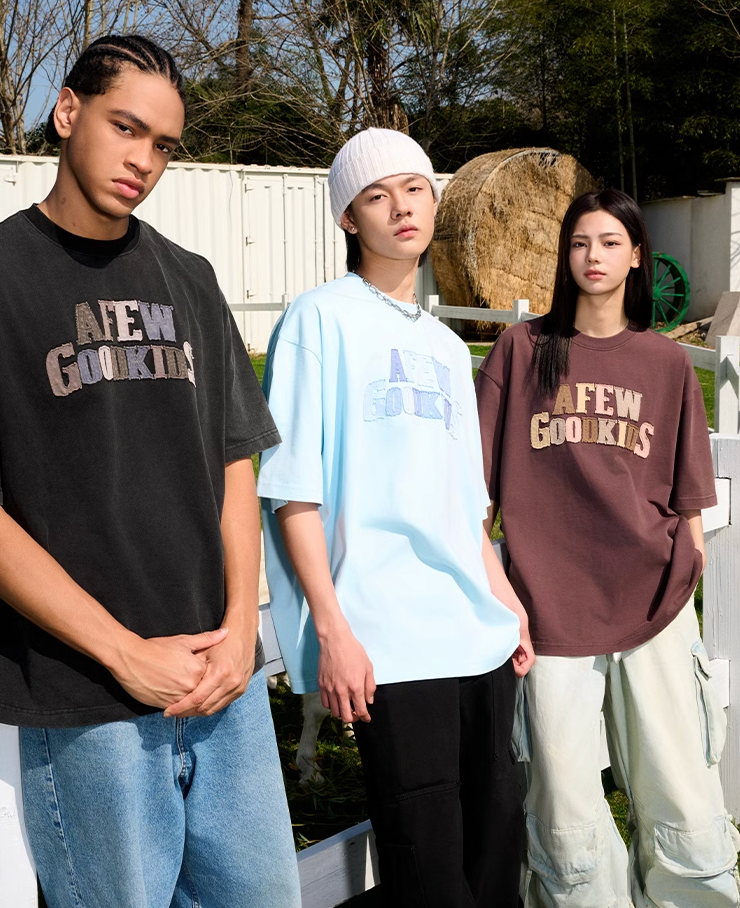 AFGK Washed Patch Letters Logo Tee