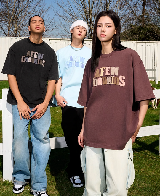 AFGK Washed Patch Letters Logo Tee