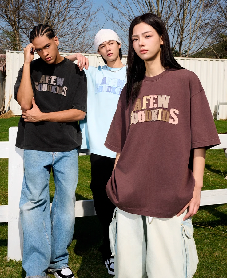 AFGK Washed Patch Letters Logo Tee