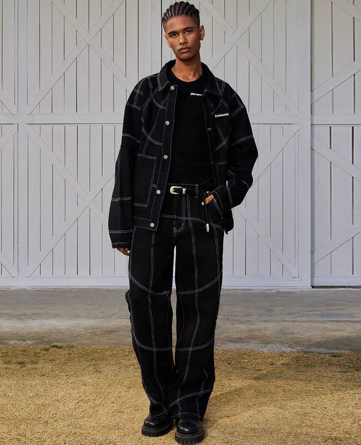 AFGK Stitching Denim Jeans