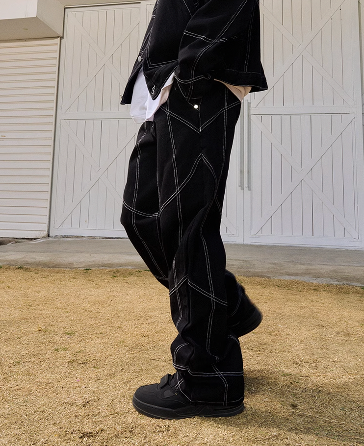 AFGK Stitching Denim Jeans