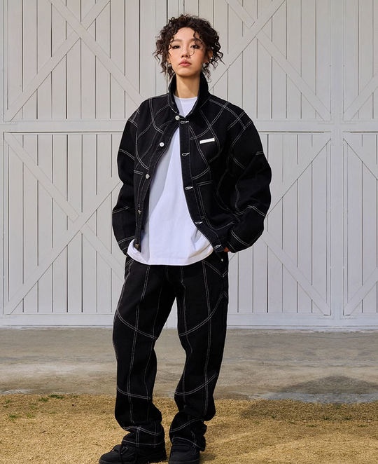 AFGK Stitching Denim Jeans