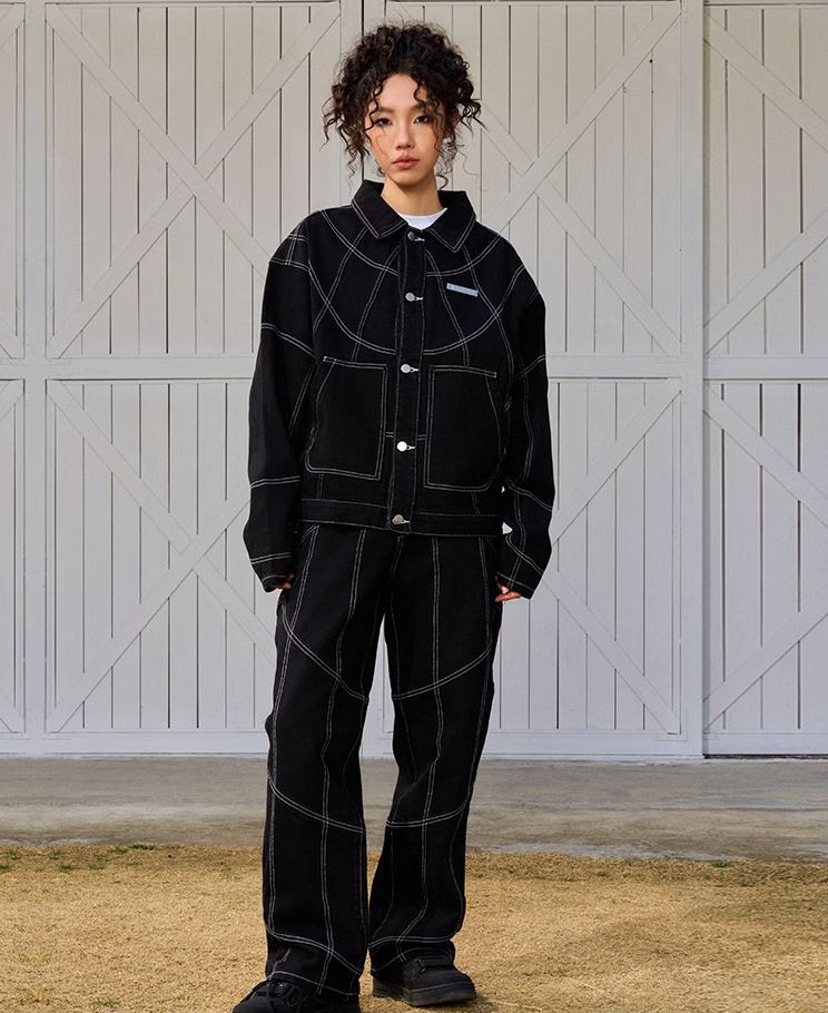 AFGK Stitching Denim Jeans