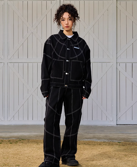 AFGK Stitching Denim Jeans