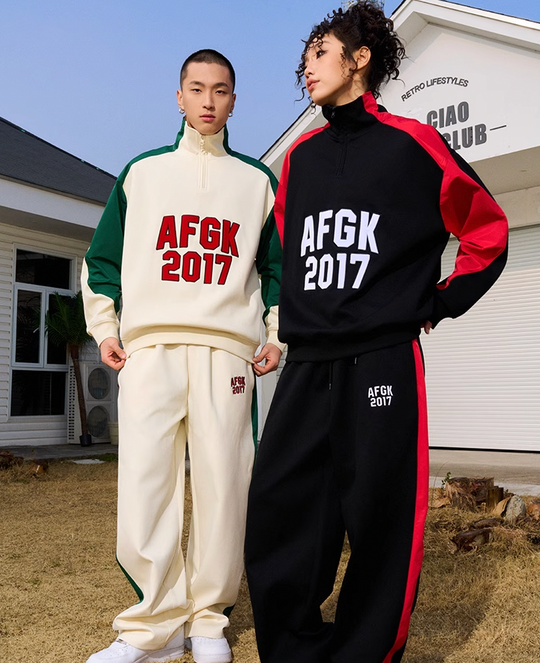 AFGK Patchwork Color Blocking Sweat Pants