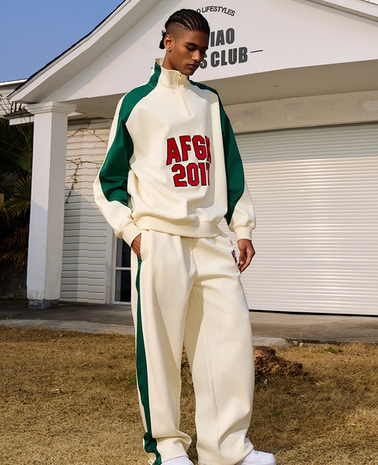 AFGK Patchwork Color Blocking Sweat Pants