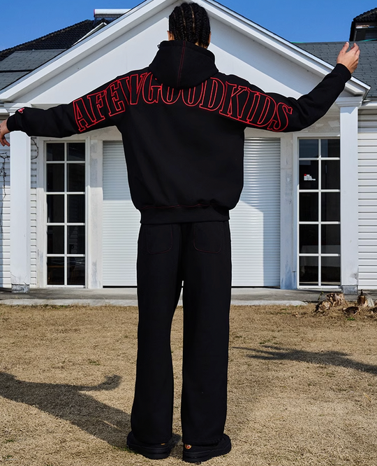 AFGK Love Heart Logo Embroidery Sweat Pants