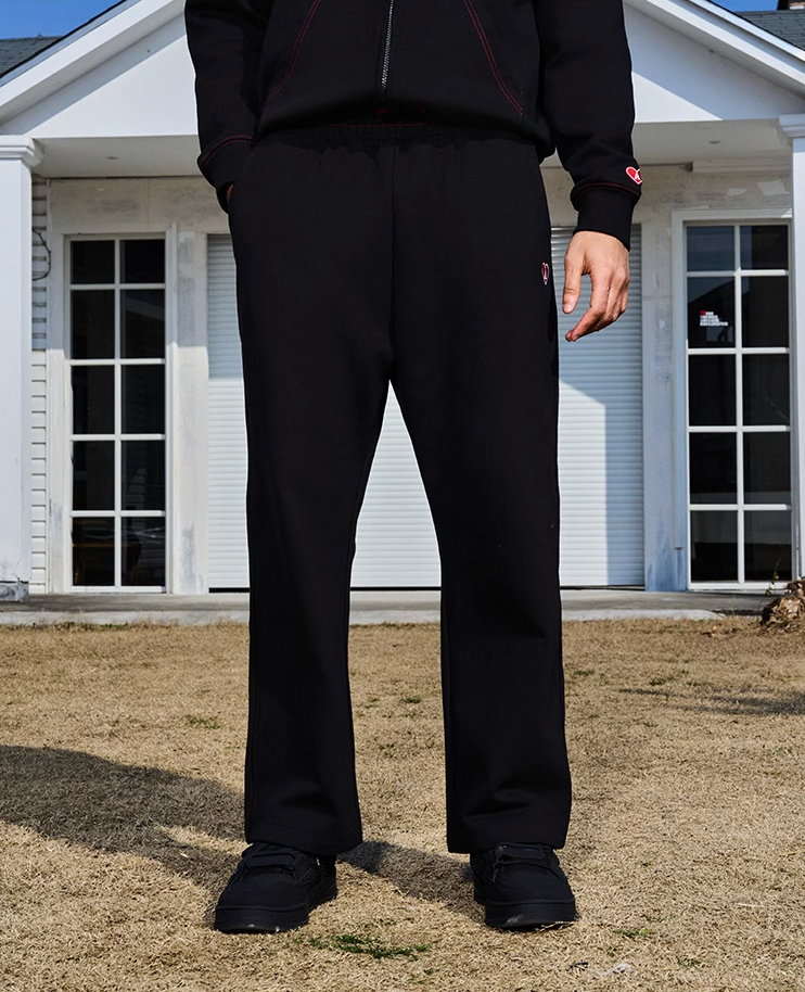 AFGK Love Heart Logo Embroidery Sweat Pants