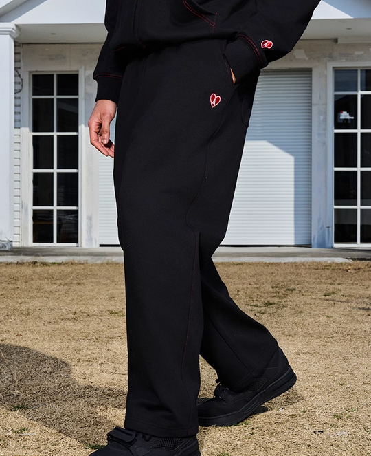 AFGK Love Heart Logo Embroidery Sweat Pants