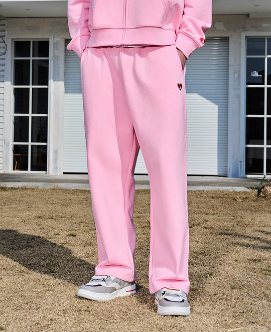 AFGK Love Heart Logo Embroidery Sweat Pants