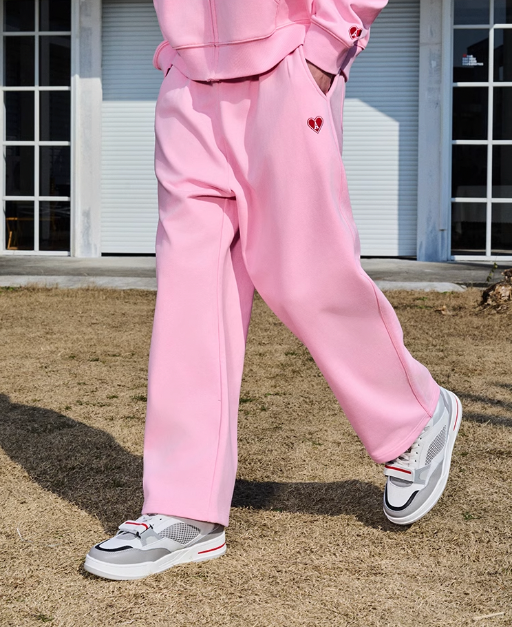AFGK Love Heart Logo Embroidery Sweat Pants