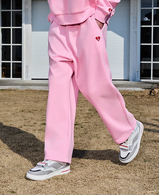 AFGK Love Heart Logo Embroidery Sweat Pants