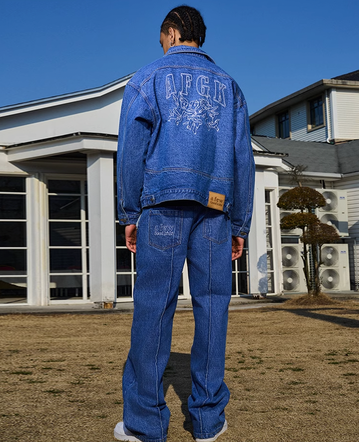 AFGK Center Stitching Denim Jeans