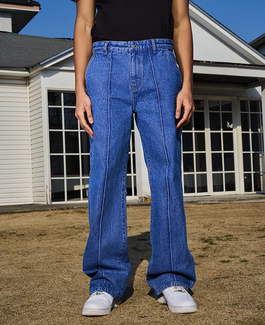 AFGK Center Stitching Denim Jeans