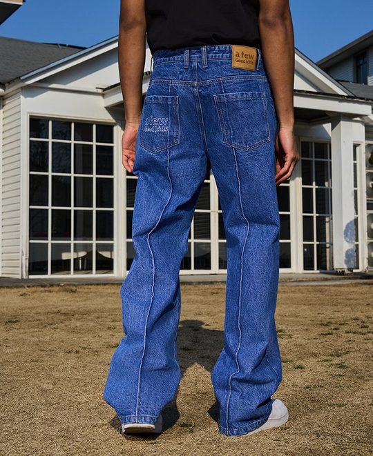 AFGK Center Stitching Denim Jeans