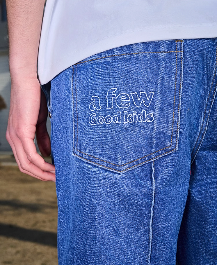 AFGK Center Stitching Denim Jeans