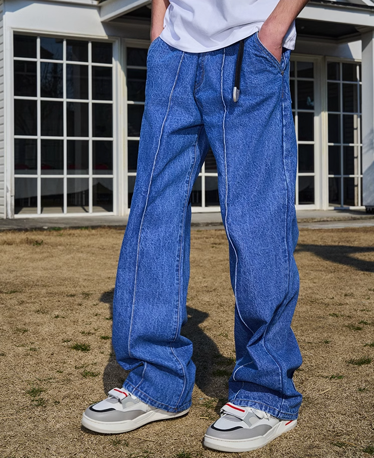 AFGK Center Stitching Denim Jeans