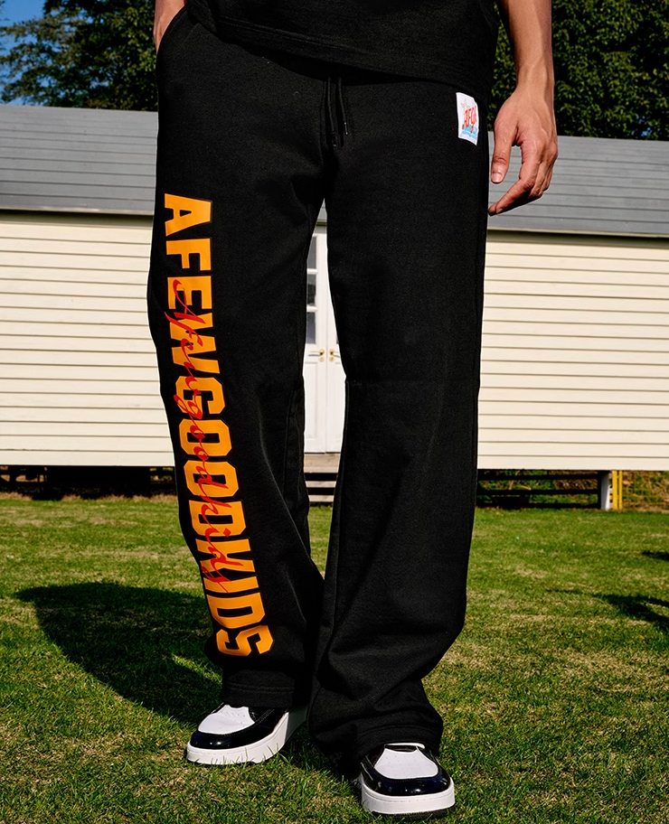 AFGK Double Row Letter Printed Sweat Pants