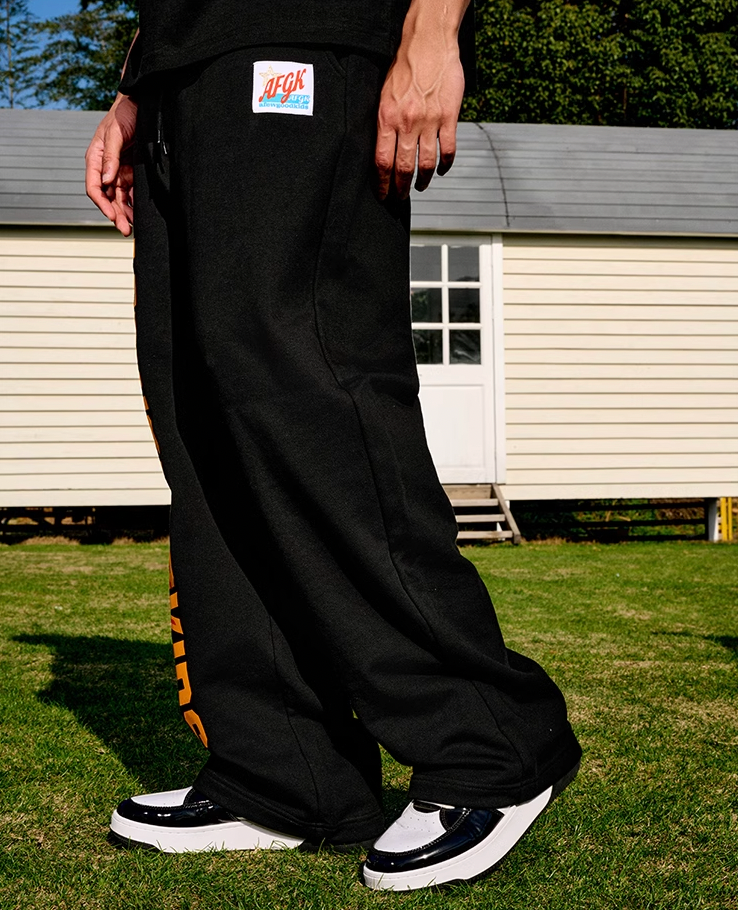 AFGK Double Row Letter Printed Sweat Pants