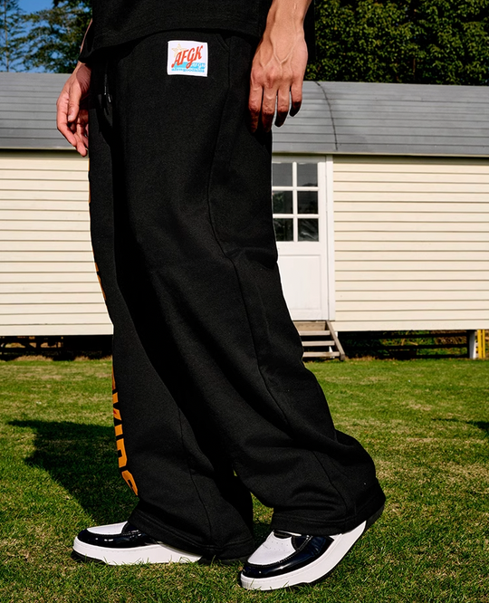 AFGK Double Row Letter Printed Sweat Pants