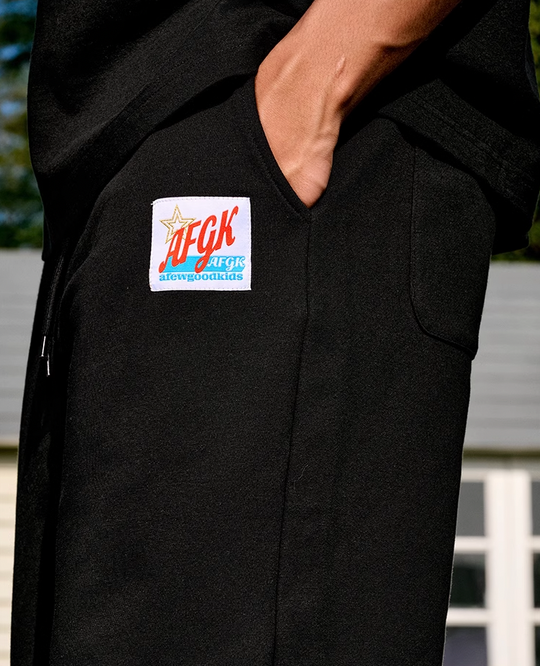 AFGK Double Row Letter Printed Sweat Pants