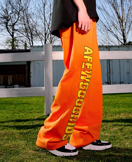 AFGK Double Row Letter Printed Sweat Pants