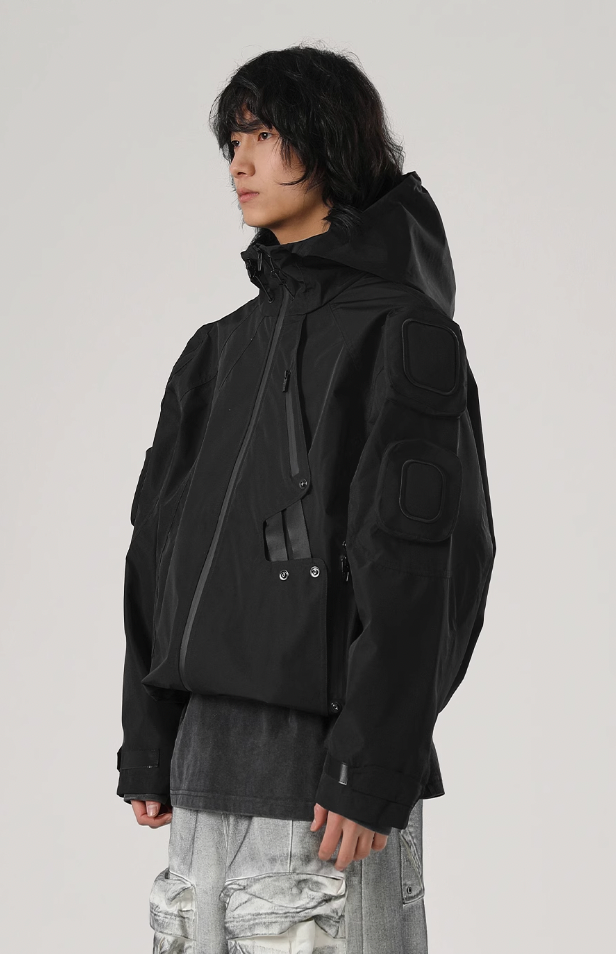 JHYQ Functional Wind Multi Pocket Hooded Rushing Jacket
