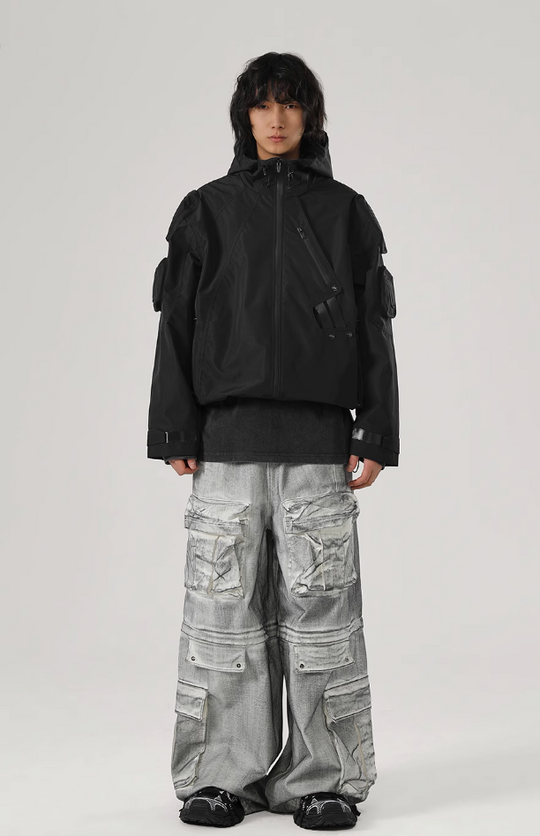 JHYQ Functional Wind Multi Pocket Hooded Rushing Jacket