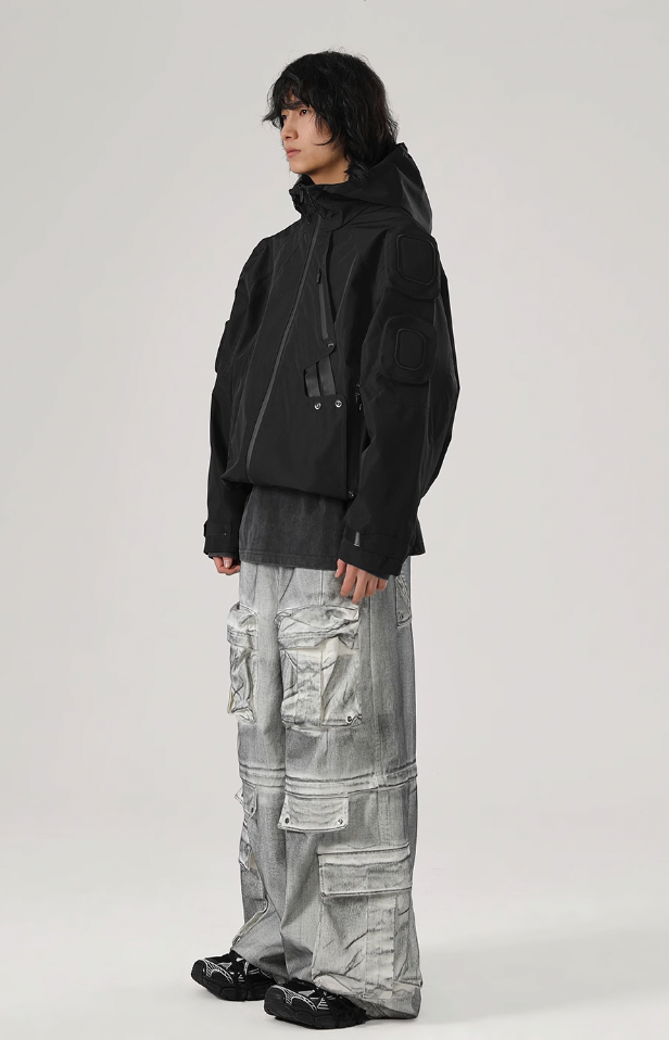 JHYQ Functional Wind Multi Pocket Hooded Rushing Jacket