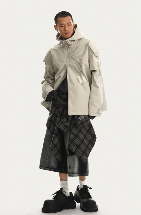 JHYQ Functional Wind Multi Pocket Hooded Rushing Jacket