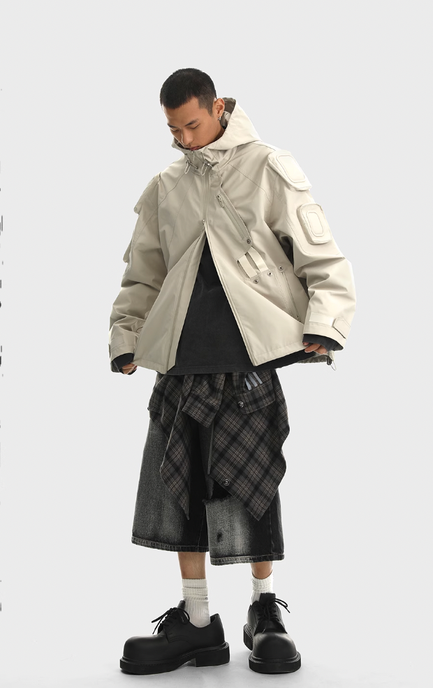 JHYQ Functional Wind Multi Pocket Hooded Rushing Jacket