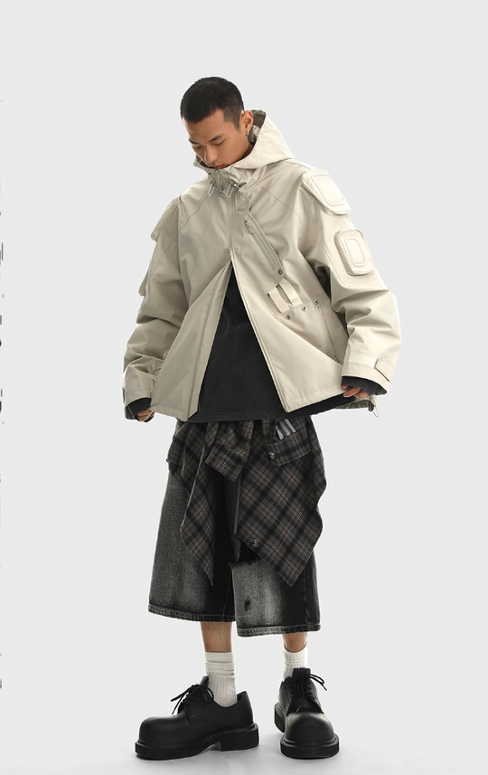 JHYQ Functional Wind Multi Pocket Hooded Rushing Jacket