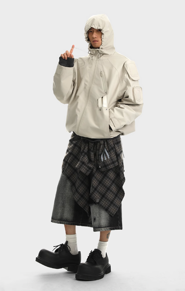 JHYQ Functional Wind Multi Pocket Hooded Rushing Jacket