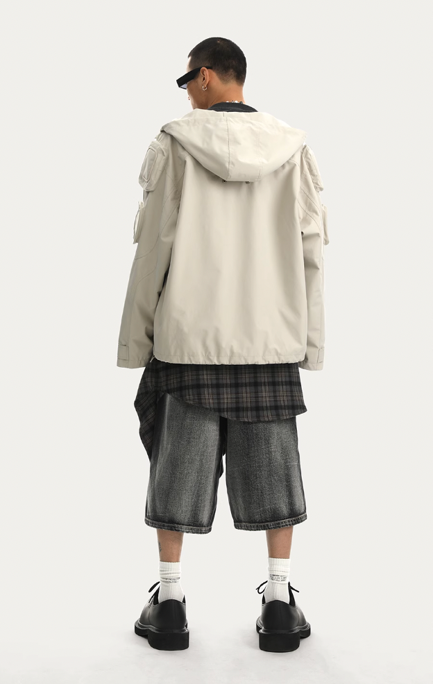 JHYQ Functional Wind Multi Pocket Hooded Rushing Jacket