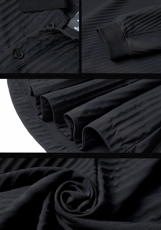 JHYQ Beaded Embroidery Long Sleeved Polo