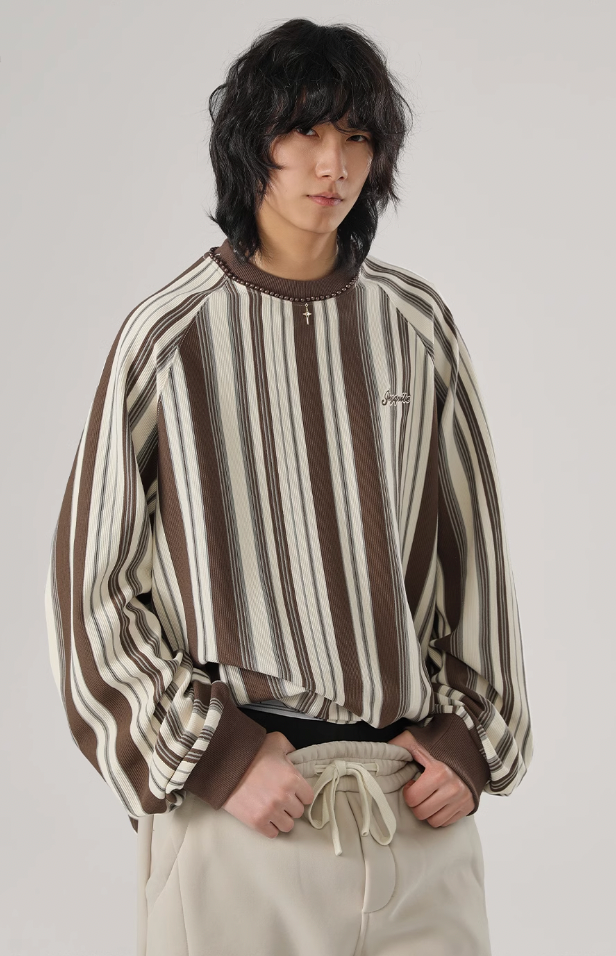JHYQ Contrast Striped Long Sleeved Tee