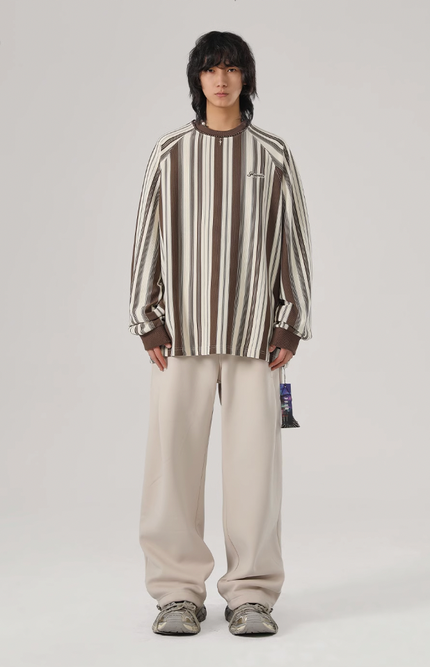 JHYQ Contrast Striped Long Sleeved Tee